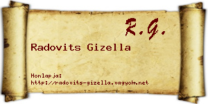 Radovits Gizella névjegykártya